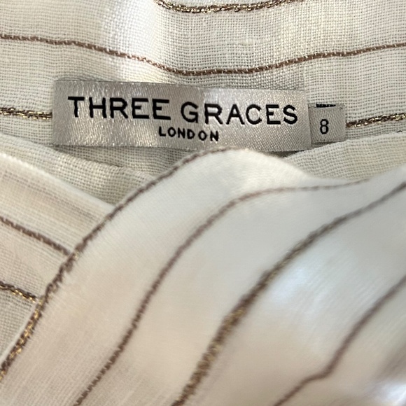 Three Graces London Jola Striped High-rise Shorts | Size US 4 | Great Condition - Picture 11 of 15